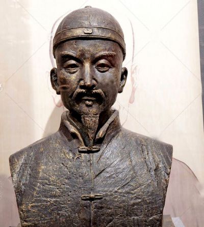 半身像人物景觀擺件耐候鋼古代著名醫(yī)學家葉天士雕塑