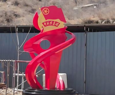 不銹鋼共青團景觀雕塑