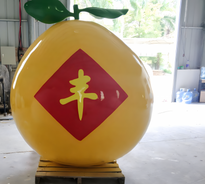 玻璃鋼仿真柚子雕塑